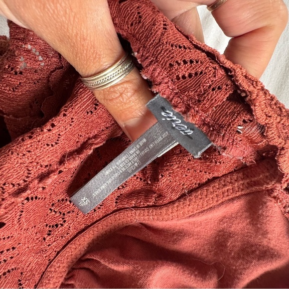 Aerie Lace Bandeau Bralette in Rust size XS - Picture 3 of 4